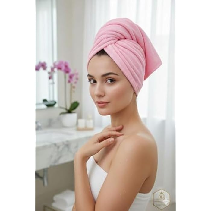Luxury Bath Towels for Hair, Soft and Absorbent Microfiber Fabric, Available in Multiple Colors, Perfect for Daily Use - Image 2